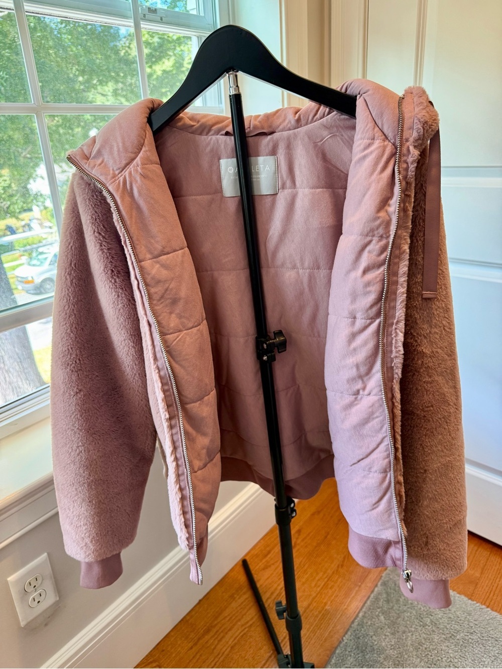 Women’s Arhleta Plush Zip-Up Hoodie Jacket - Dusty Pink M EUC - Picture 6 of 11